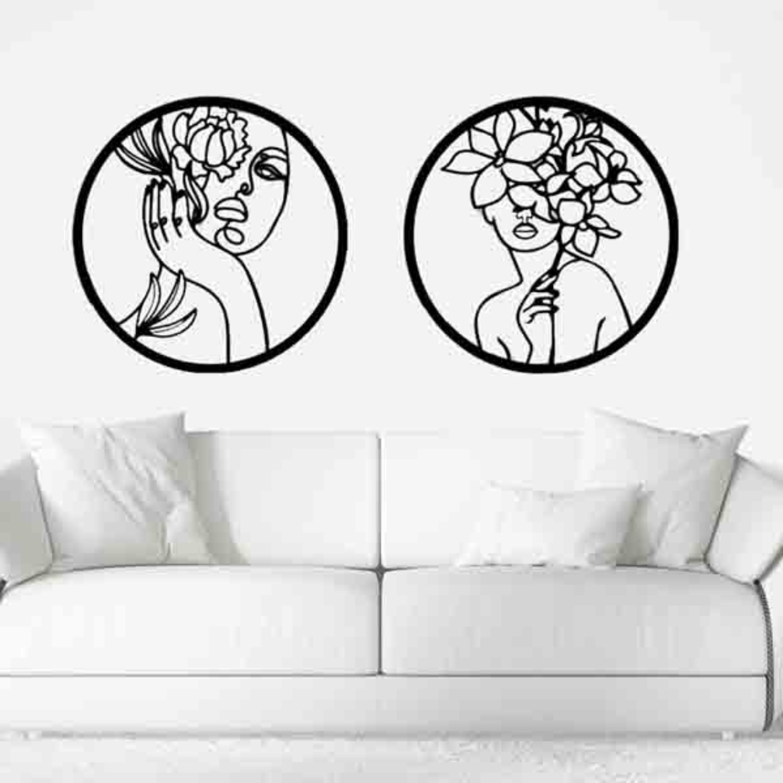 זוג תמונות עגולות חיתוך לייזר 1034