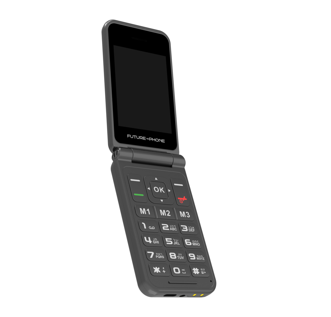 טלפון סלולרי למבוגרים FUTURE 4G Phone - כולל מעמד טעינה - יבואן רשמי - צבע שחור