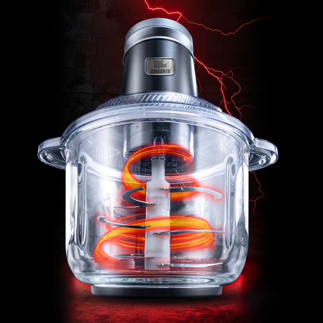 מעבד מזון חשמלי קוצץ בנפח 3 ליטר 600W פוד אפיל Food Appeal SMASHER - יבואן רשמי