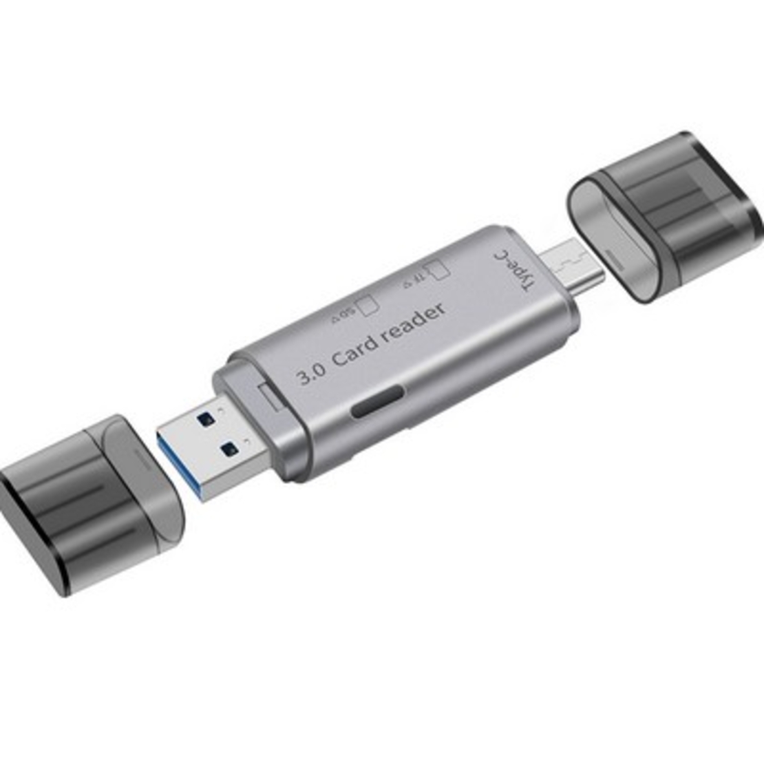 מתאם קורא כרטיס זיכרון לחיבור USB-A ו- USB-C
