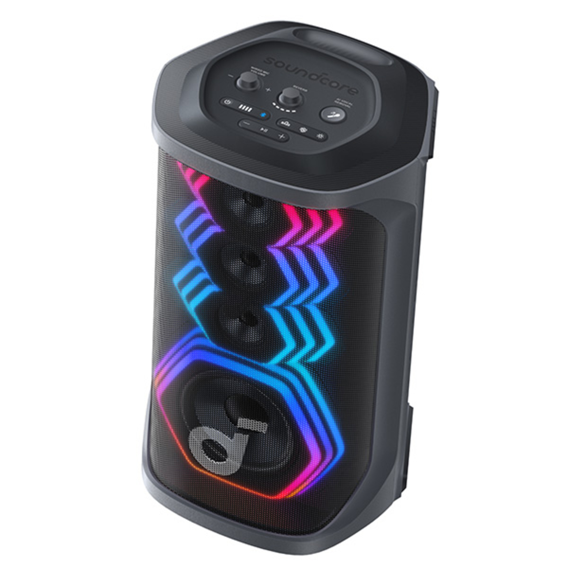 בידורית ניידת רמקול קריוקי Bluetooth 200W כוללת זוג מיקרופונים אנקר Anker Soundcore Rave 3S - יבואן רשמי - צבע שחור