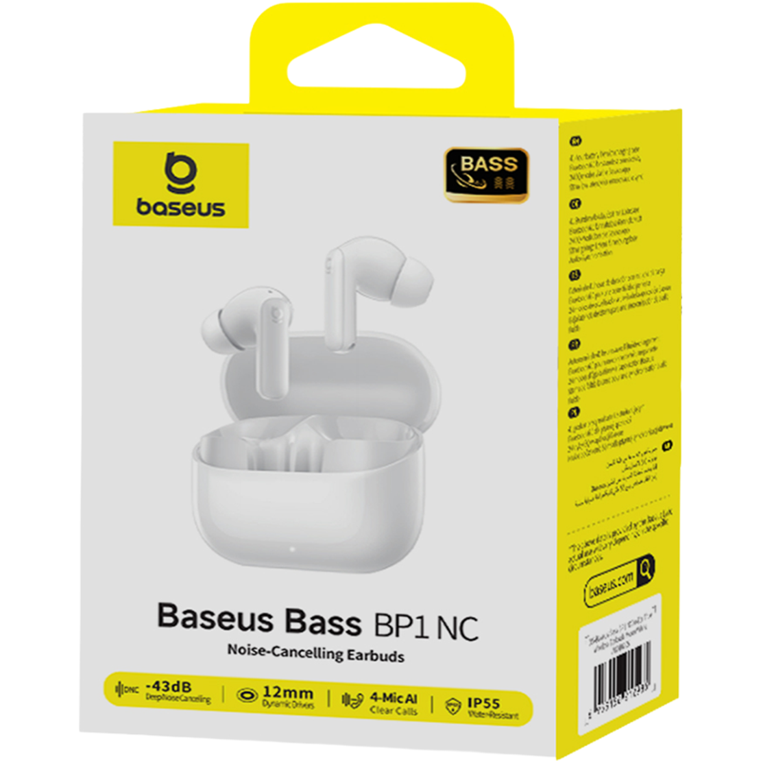 אוזניות אלחוטיות בזוס Baseus Bass BP1 NC TWS - יבואן רשמי - צבע לבן