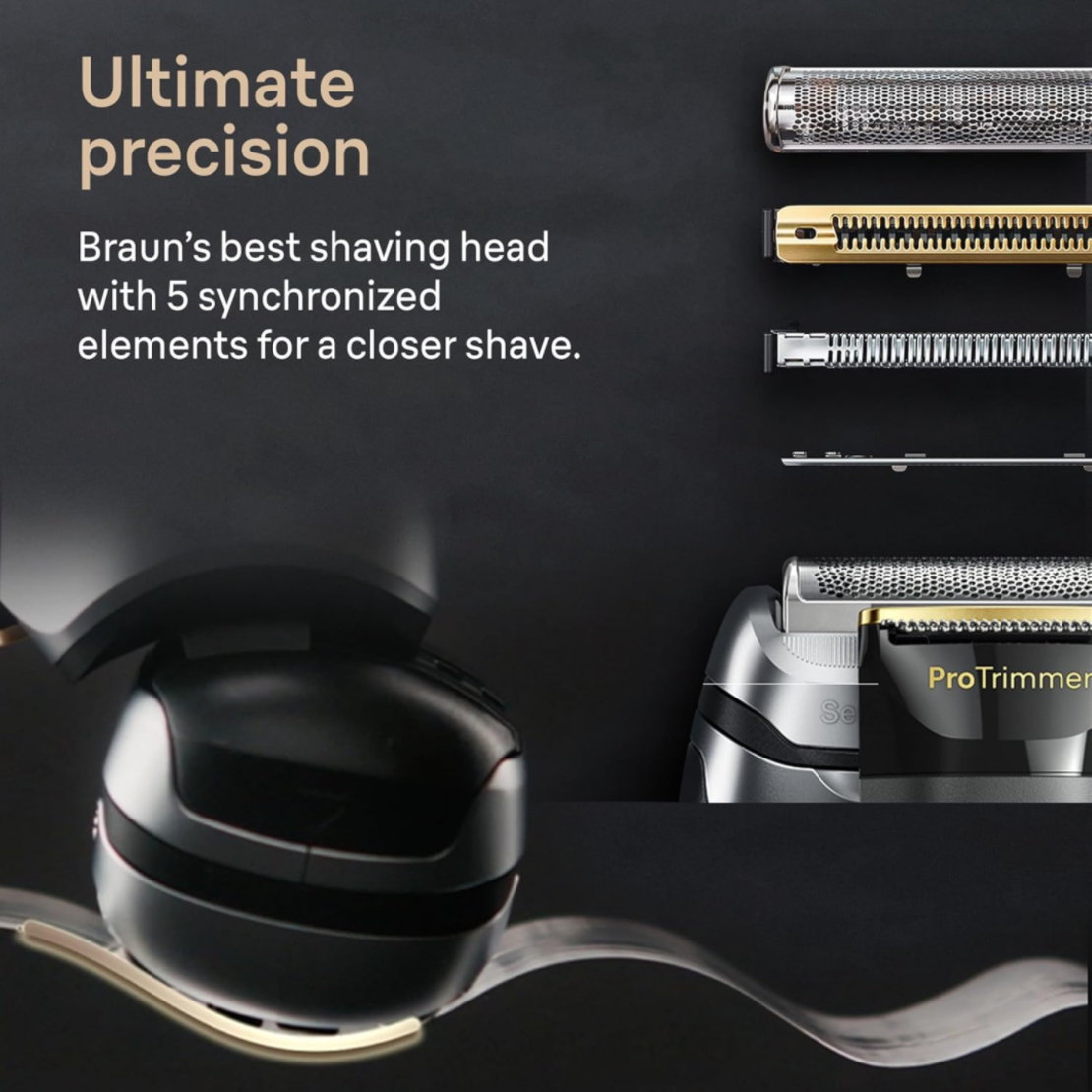 מכונת גילוח עם מתקן שטיפה ונרתיק טעינה נייד בראון Braun Series 9 Pro+ 9575cc - שנתיים אחריות