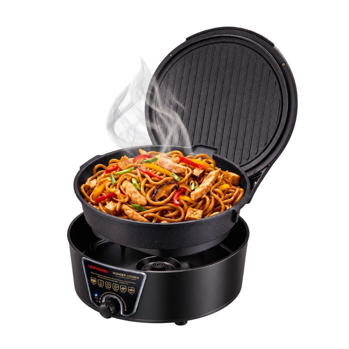 פלא קוקר מכשיר בישול רב-תכליתי 2100W עם סיר נשלף יוניברס UNIVERSE Wonder Cooker NRI-8650 - פטור מטבילה - יבואן רשמי - צבע שחור