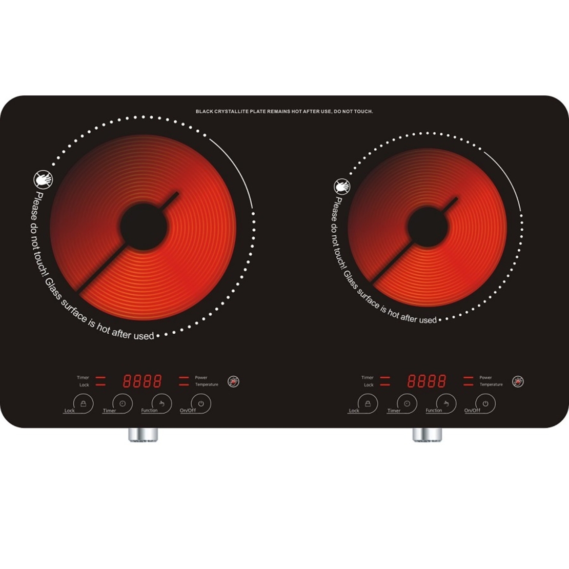 כירה חשמלית קרמית זוגית 3100W בורמן Burman B3002