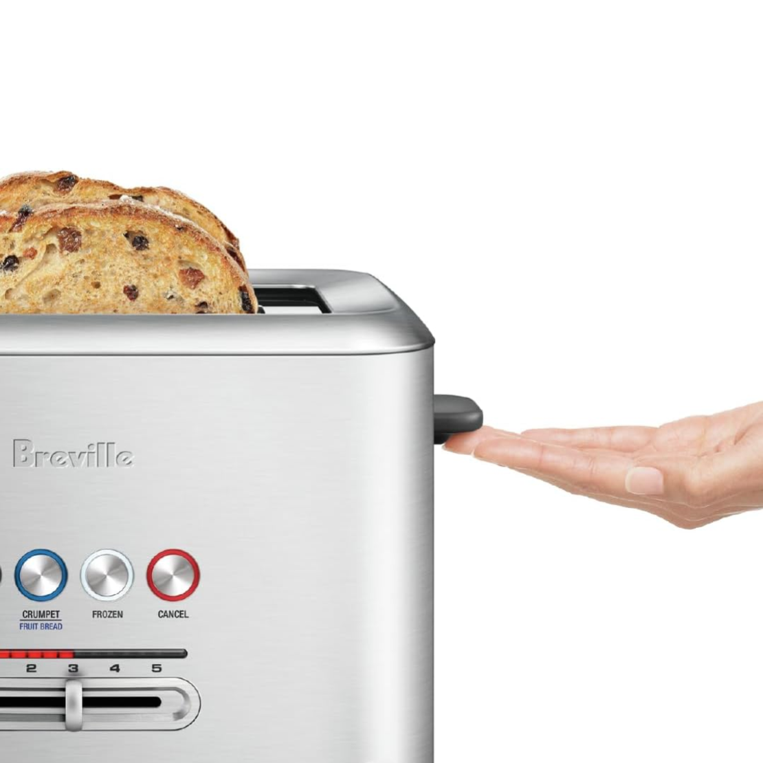 מצנם טוסטר חכם נירוסטה ברוויל BREVILLE the Lift & Look Pro–2 Slice BTA720 - יבואן רשמי