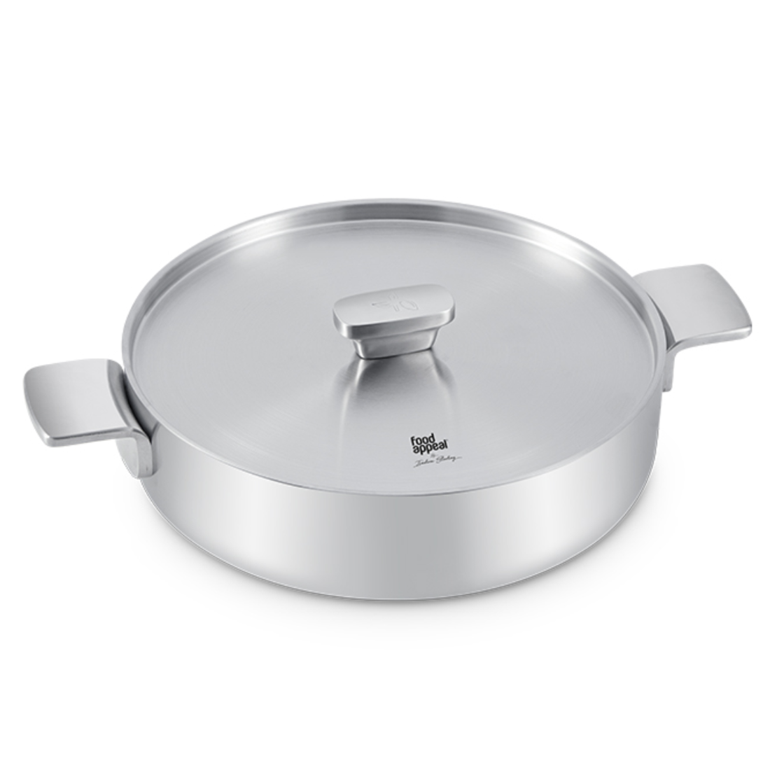 סיר סוטאז' יציקת נירוסטה 3PLY מכסה נירוסטה קוטר 28 ס