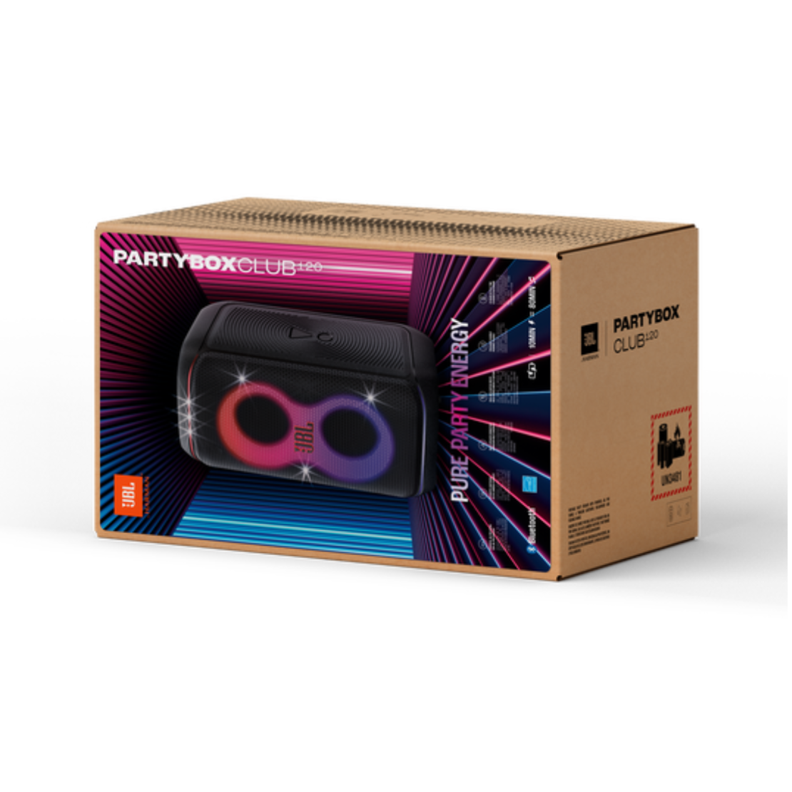 רמקול בידורית ניידת JBL PARTYBOX CLUB 120 IPX4 160W - יבואן רשמי!