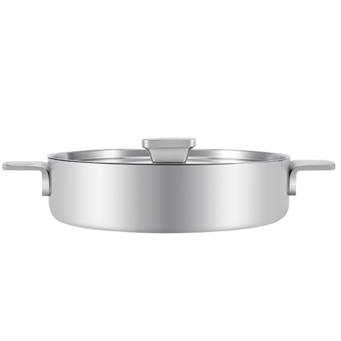 סיר סוטאז' יציקת נירוסטה 3PLY מכסה נירוסטה קוטר 28 ס