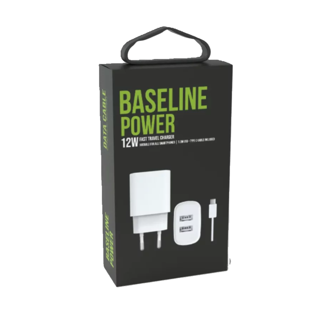 מטען ביתי בייס ליין BASELINE WALL CHARGER 12W + USB-A - TYPE-C