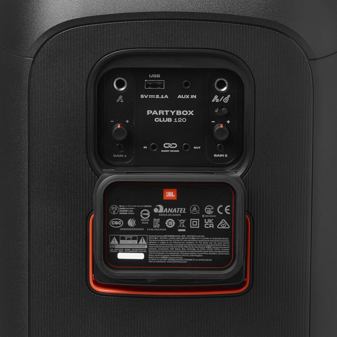 רמקול בידורית ניידת JBL PARTYBOX CLUB 120 IPX4 160W - צבע שחור - יבואן רשמי