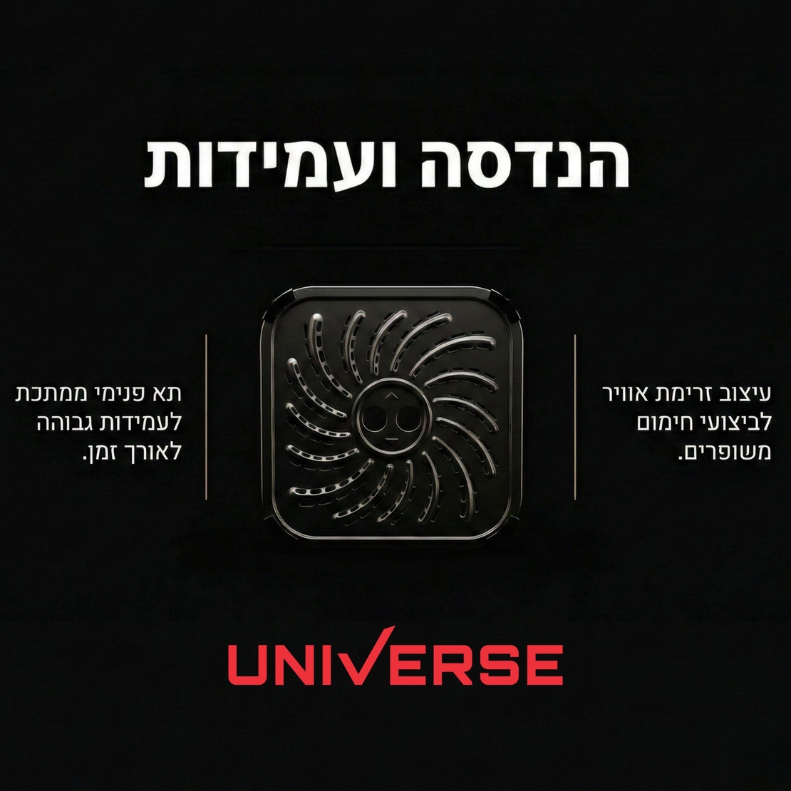 סיר טיגון ללא שמן דיגיטלי 8 ליטר עוצמתי 2000W יוניברס UNIVERSE NRI-5608 - יבואן רשמי