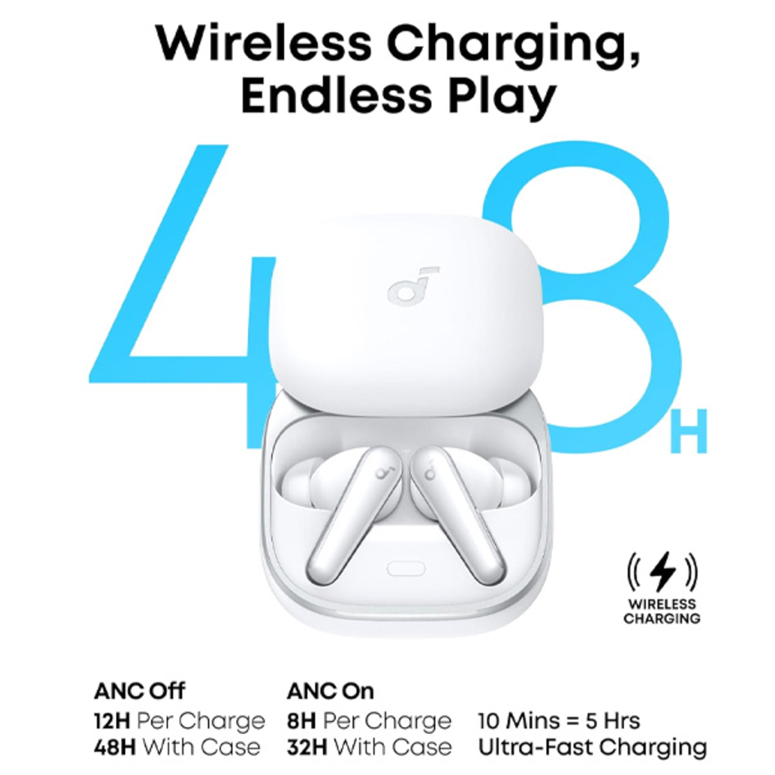 אוזניות אלחוטיות TWS אנקר ANKER Soundcore Liberty 5 ANC - יבואן רשמי - צבע לבן