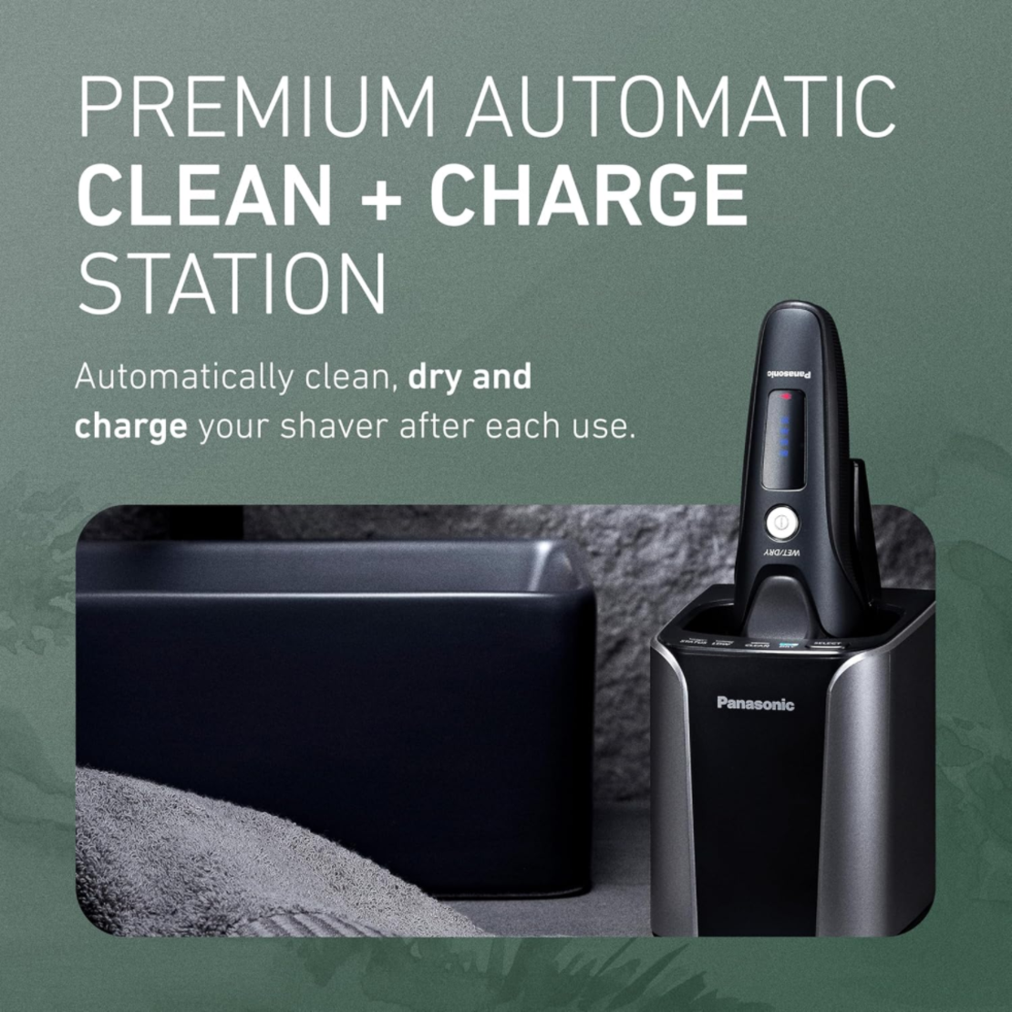 מכונת גילוח עם מכונת שטיפה פנסוניק Panasonic ES-LV97- שנתיים אחריות יבואן רשמי