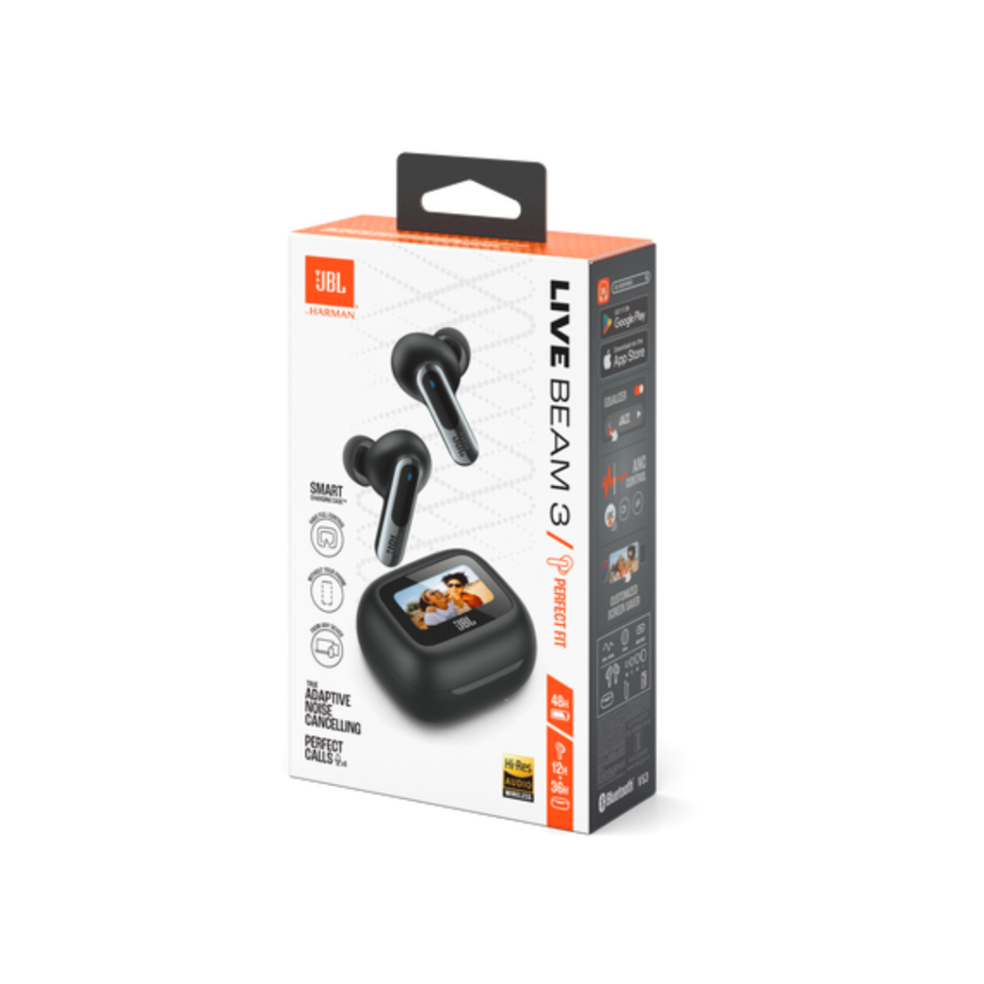 אוזניות אלחוטיות עם מארז חכם JBL LIVE BEAM 3 TWS ANC IP55 - מגוון צבעים! יבואן רשמי!