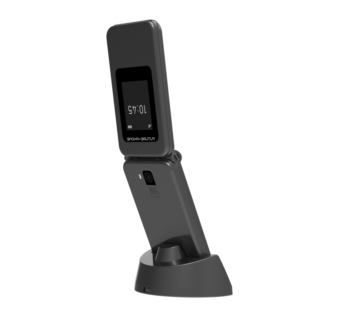 טלפון סלולרי למבוגרים FUTURE 4G Phone - כולל מעמד טעינה - יבואן רשמי - צבע שחור