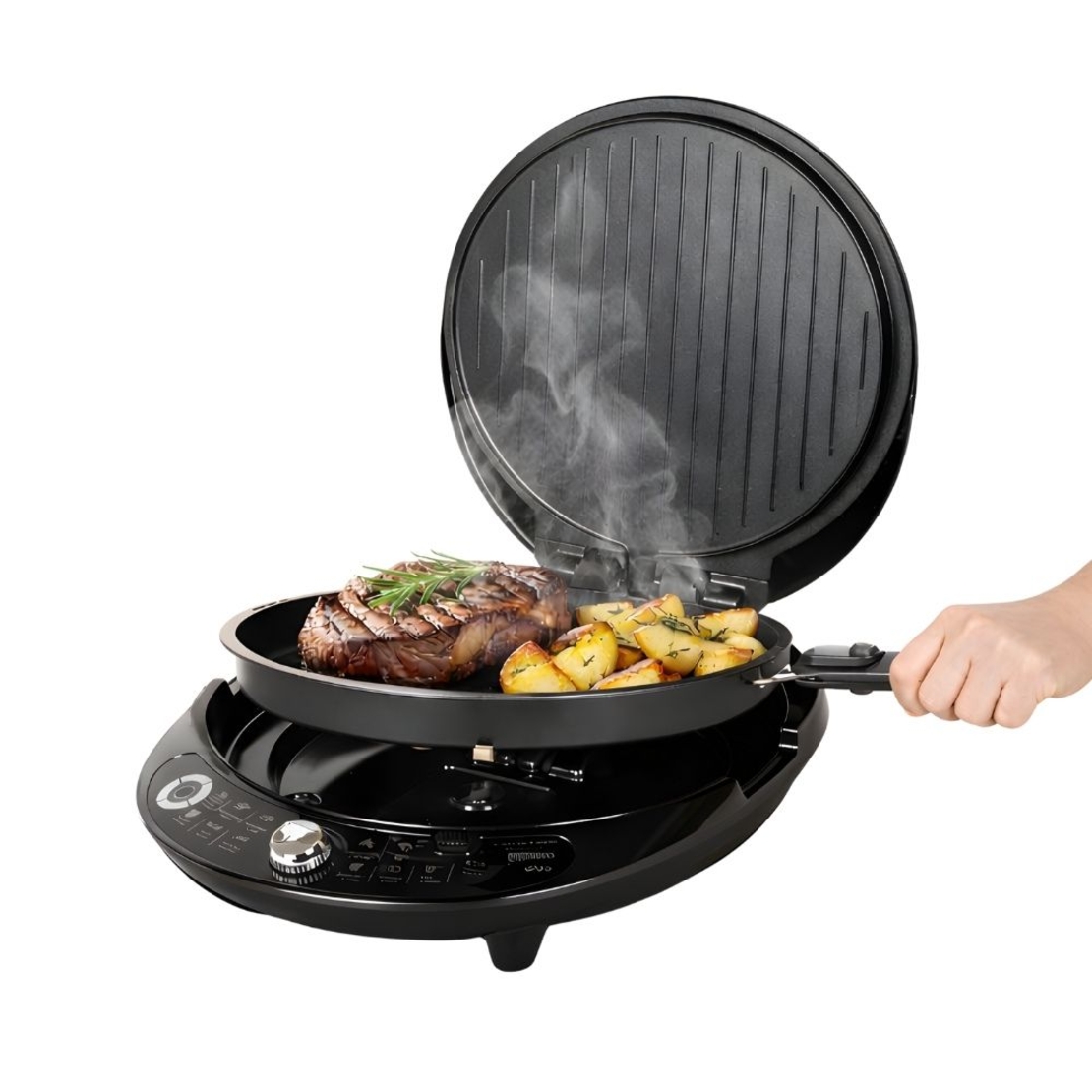 שף הפלא עם פלטות נשלפות עוצמתי Universe NRI-8640 - פטור מטבילה והגעלה - יבואן רשמי - צבע שחור