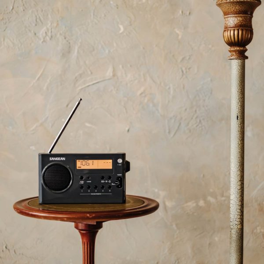 רדיו דיגיטלי AM/FM סאנג'ין SANGEAN PR-D7 - שנתיים אחריות יבואן רשמי - צבע שחור