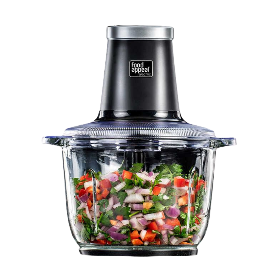 קוצץ ירקות חשמלי עוצמתי במיוחד 500W בעל מיכל זכוכית 2 ליטר פוד אפיל Food Appeal - יבואן רשמי