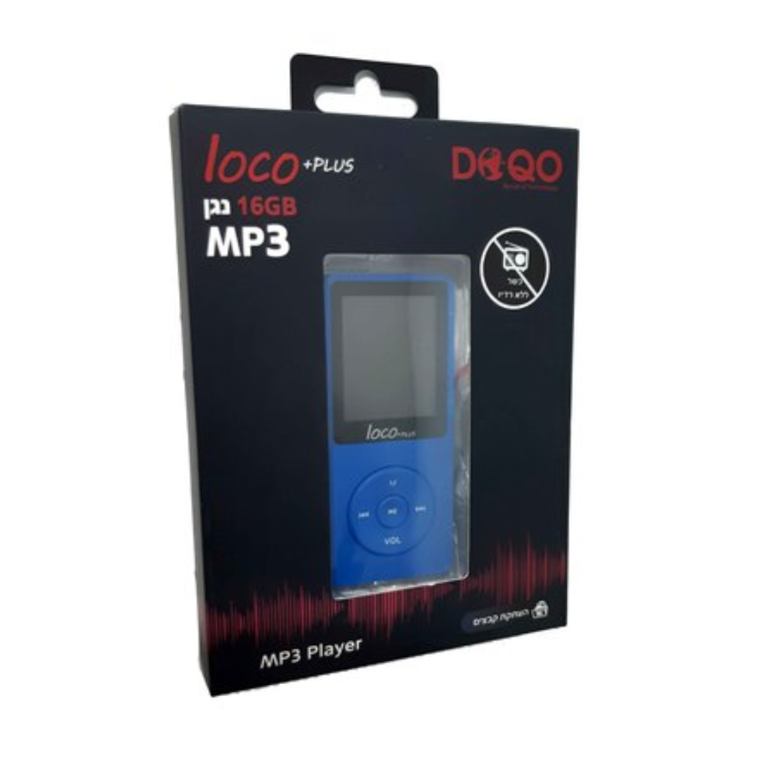 נגן MP3 לוקו פלוס 16GB עם בלוטות' דוקו DOQO LOCO PLUS