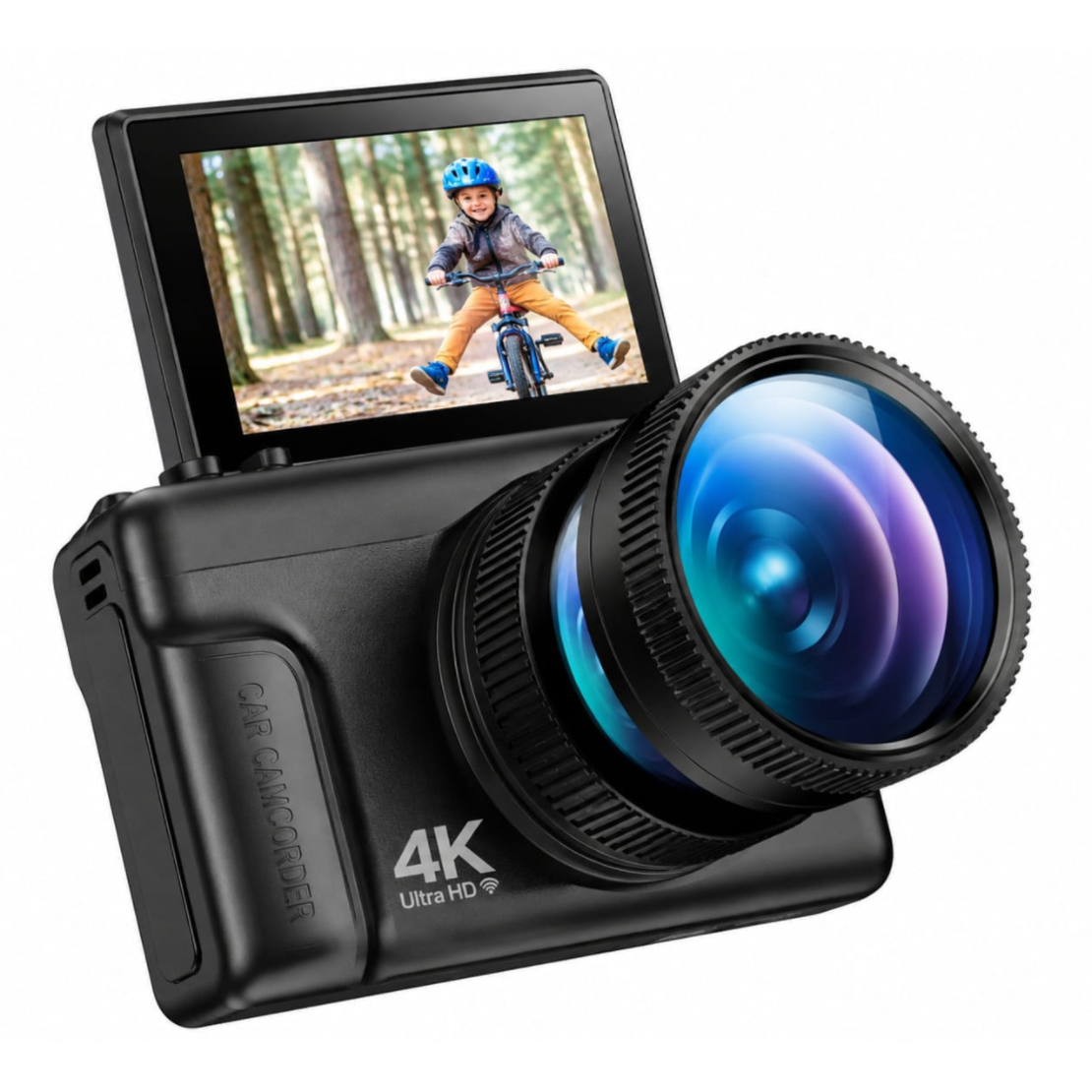 מצלמה דיגיטלית 64MP עם מסך מתהפך פלאש פרימיום FLASH Premium - כשר ללא WiFi - תפריט בעברית - יבואן רשמי - צבע שחור