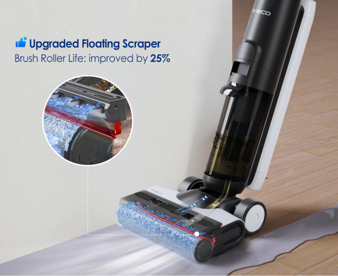 שואב שוטף רצפות חכם אלחוטי טינקו TINECO Floor One S6 Flash Dry - שנתיים אחריות!