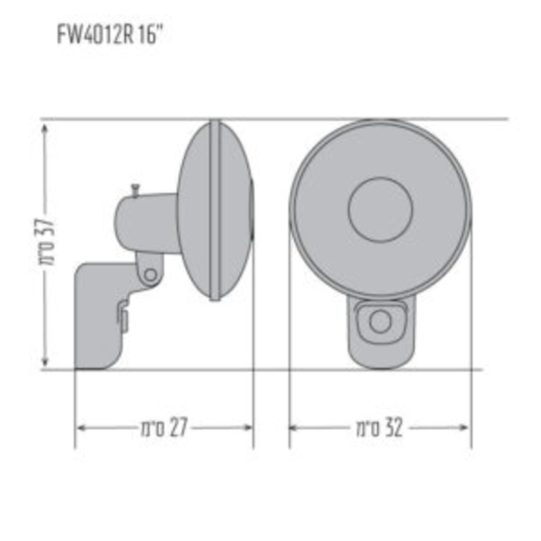 מאוורר קיר תליה ״16 אינץ בלוסטאר BLUESTAR FW4010L