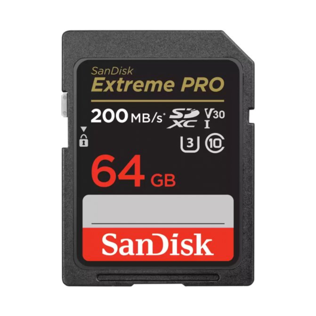 כרטיס זיכרון בנפח 64GB סאנדיסק SanDisk Extreme PRO SDXC UHS-I U3 V30