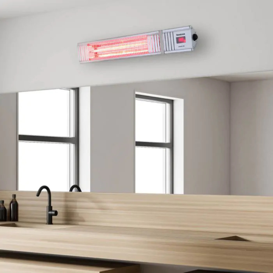 תנור קיר לאמבטיה ולבחוץ 9 דרגות חום כולל שלט יונדאי Hyundai HAH-2044 2000W - יבואן רשמי