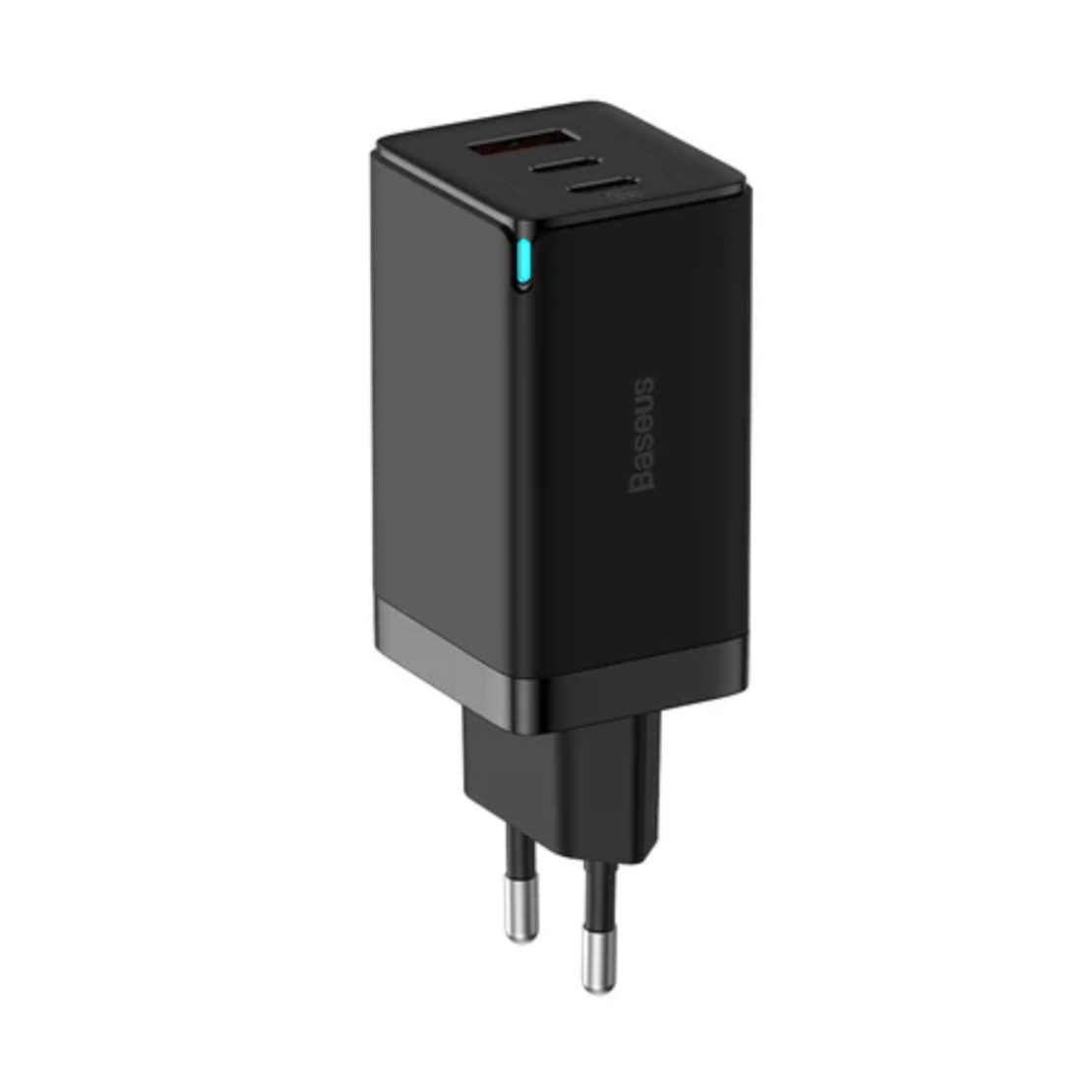מטען קיר מהיר 2C+U 65W (כולל כבל C ל-C עד 100W) Baseus Gan5 Pro Fast Charger - יבואן רשמי!