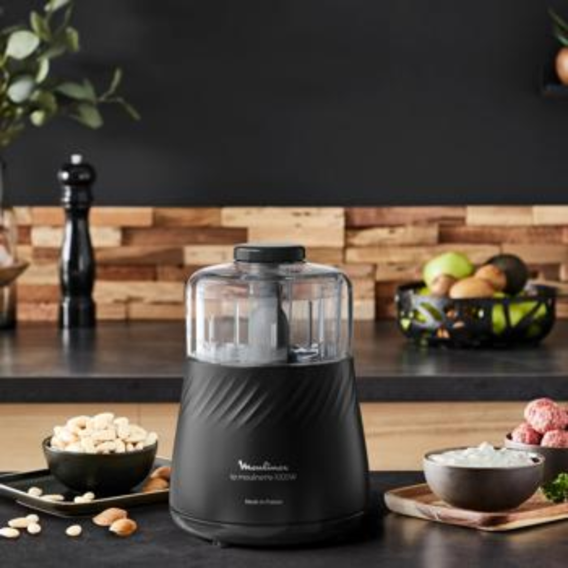 קוצץ ירקות חשמלי 1000W מולינקס Moulinex La Moulinette Eco Respect chopper DP712827 - שנתיים אחריות יבואן רשמי - צבע שחור