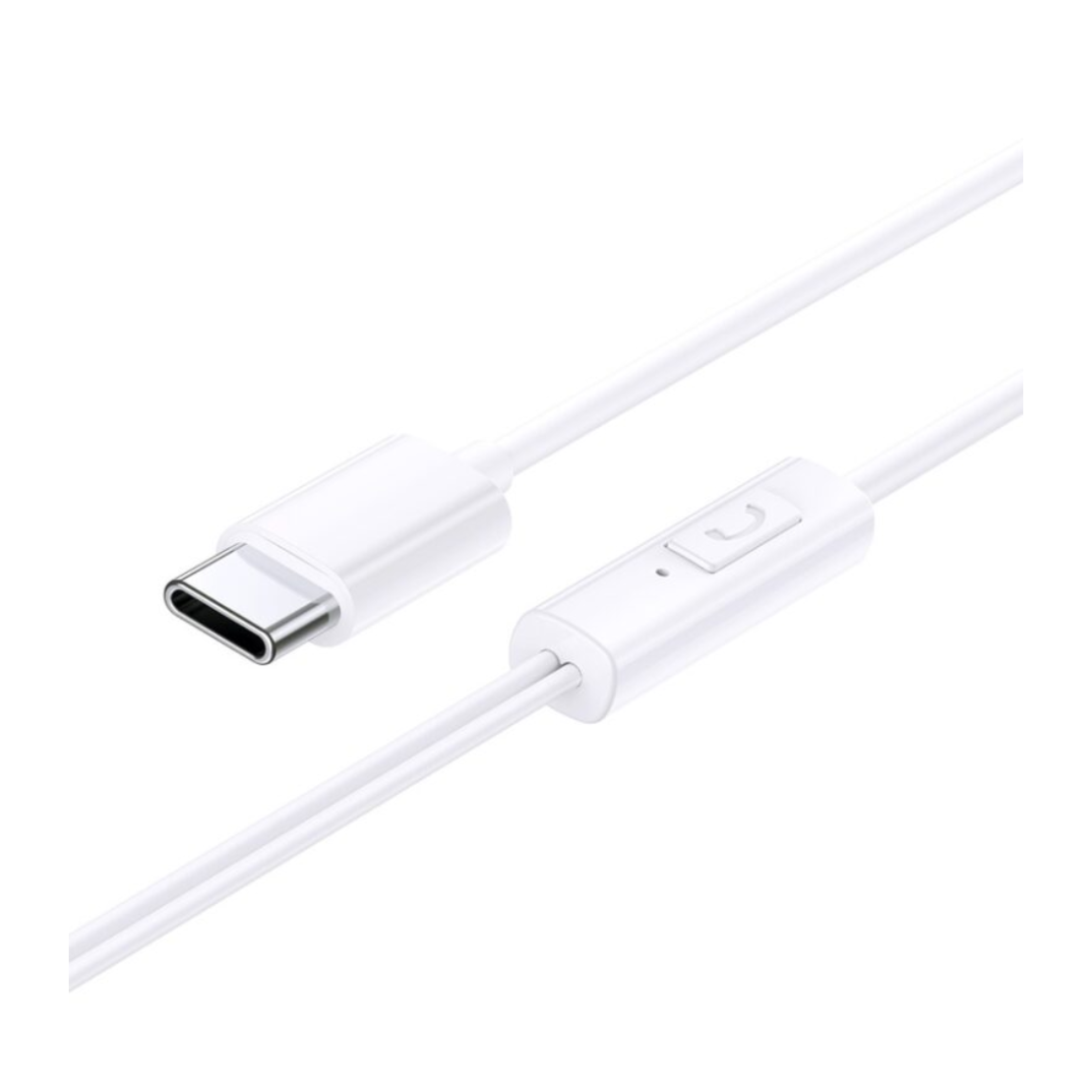 אוזניות חוטיות עם חיבור TYPE-C בזוס Baseus Encok CZ11 לבן - יבואן רשמי!