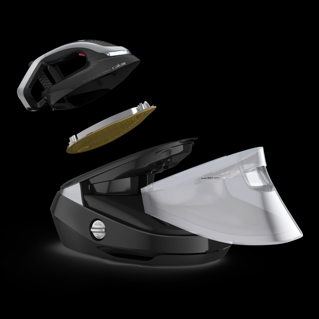 מגהץ קיטור 9 באר 3,000W טפאל Tefal Pro Express Vision SmartB LED GV9821E0 - יבואן רשמי!