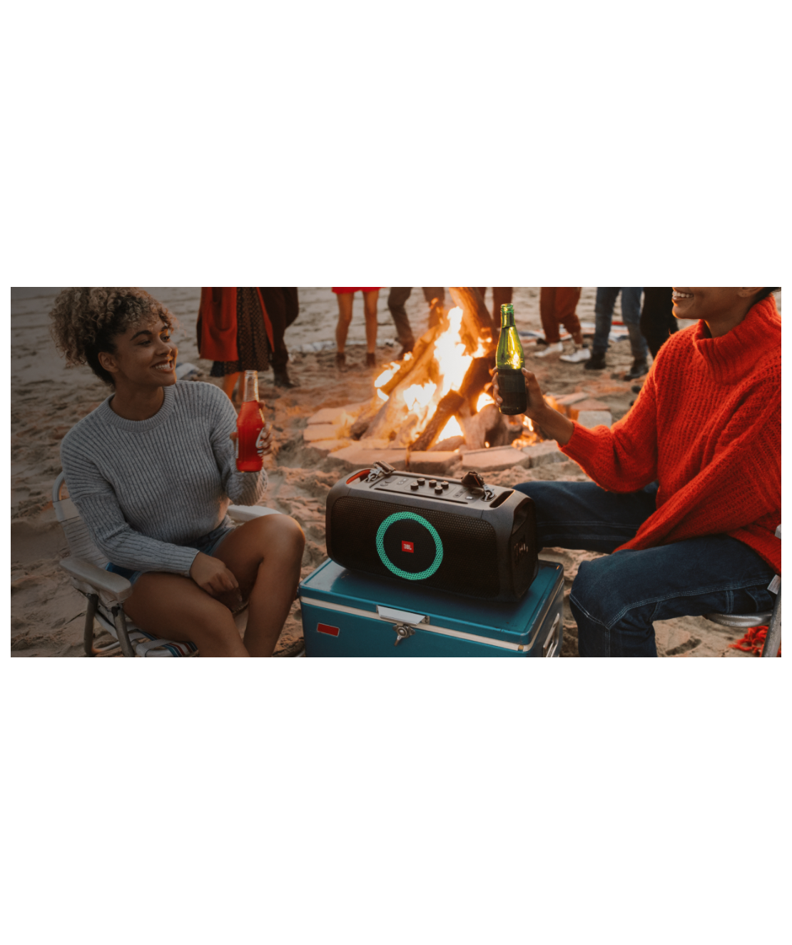 רמקול מסיבות נייד בידורית עם מיקרופון אלחוטי JBL PartyBox On-The-Go 2 - יבואן רשמי - צבע שחור