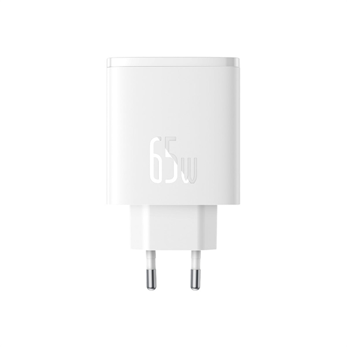 מטען קיר מהיר 65W עם 2 חיבורי USB-C וחיבור USB-A בזוס Baseus Cube Pro 3 Ports Fast Charger 2C+U 65W - יבואן רשמי - צבע לבן