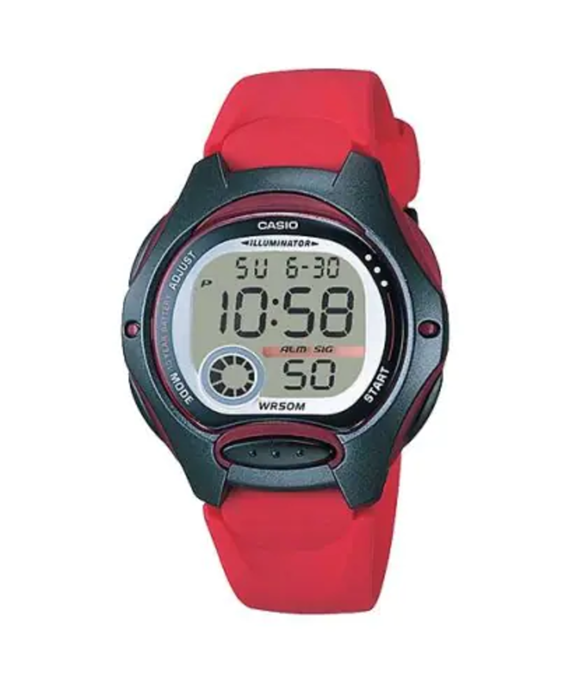 שעון יד דיגיטלי קסיו CASIO LW-200-4AV צבע אדום