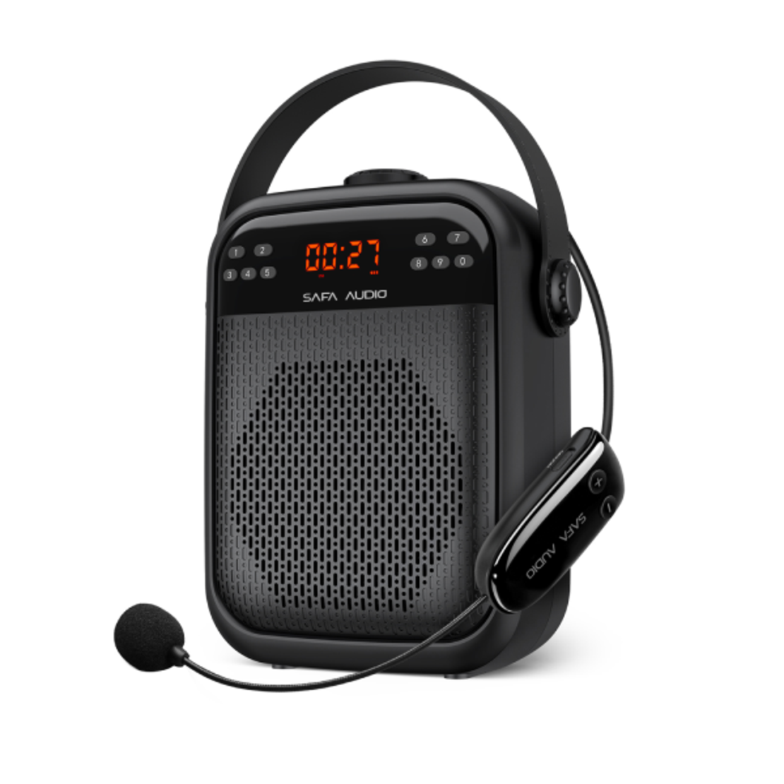 רמקול מדריכים מורים נטען נייד 35W עם מיקרופון מדונה אלחוטי + חוטי סאפה SAFA PRO T-6BT - שנתיים אחריות יבואן רשמי