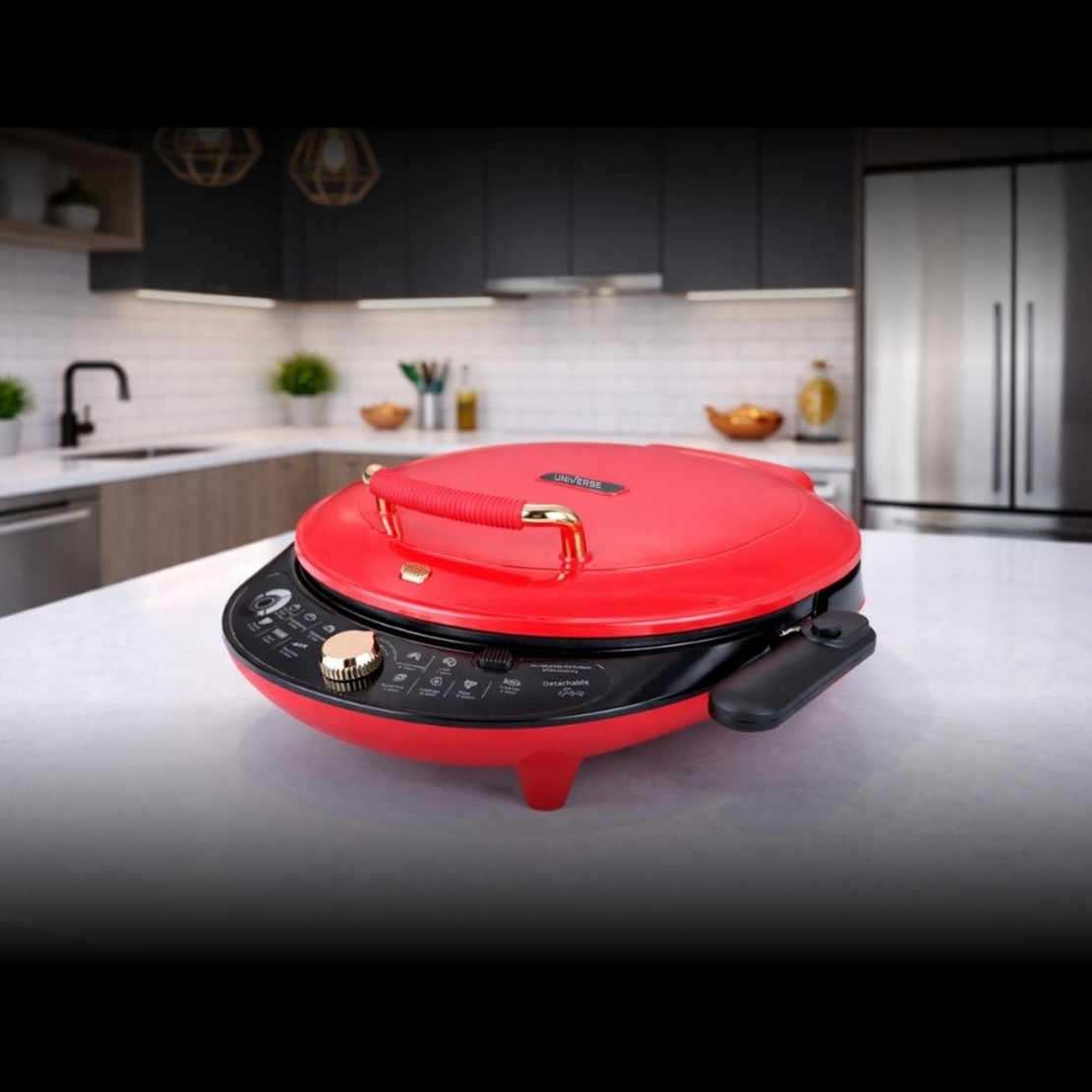 שף הפלא עם פלטות נשלפות עוצמתי Universe NRI-8640 - פטור מטבילה והגעלה - יבואן רשמי - צבע אדום