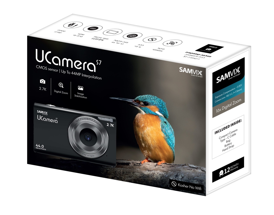 מצלמה דיגיטלית סאמויקס SAMVIX UCamera S7