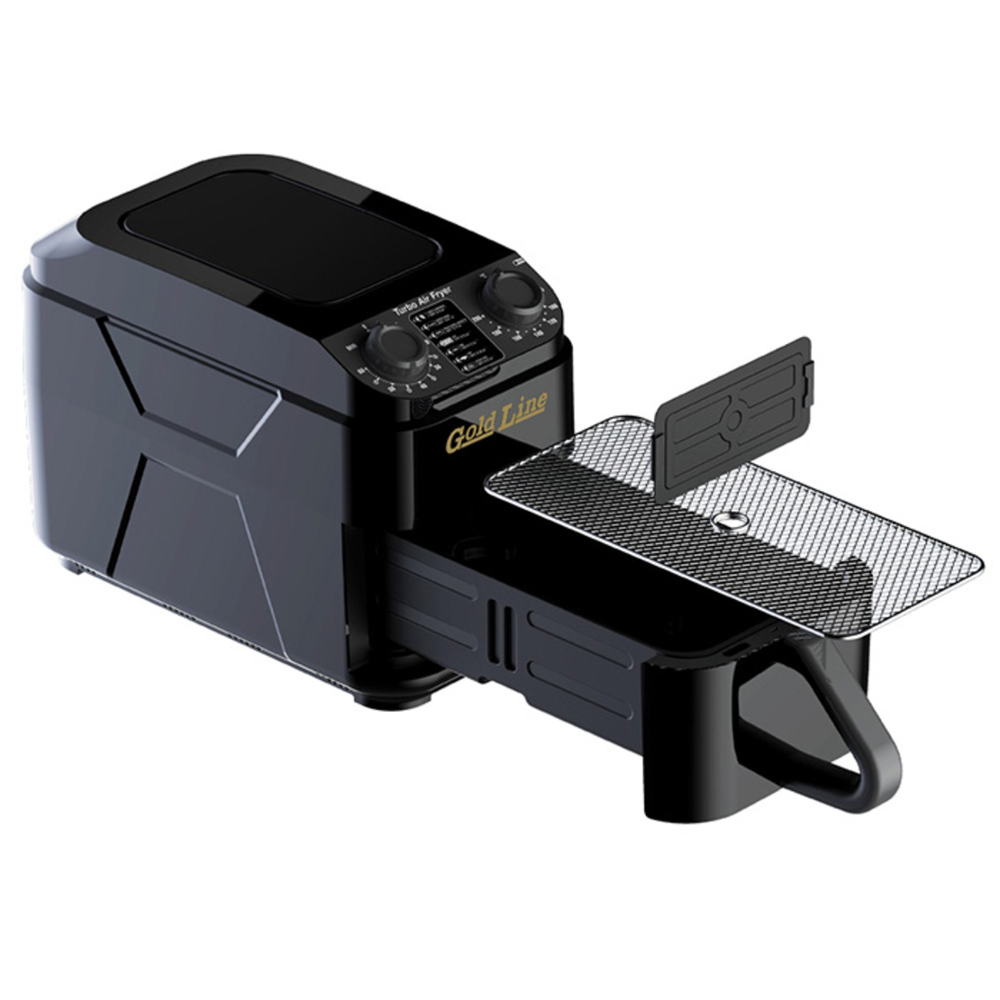 סיר טיגון ללא שמן מלבני ארון 6 ליטר גולד ליין Gold Line ATL-9916 - יבואן רשמי - צבע שחור