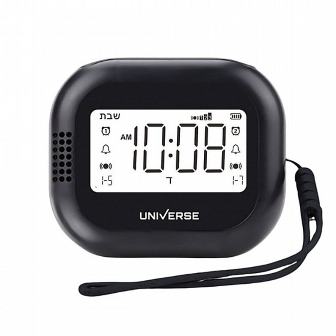 שעון מעורר לשבת דיגיטלי צלצול / רטט נטען יוניברס UNIVERSE NRI-922 - צבע שחור