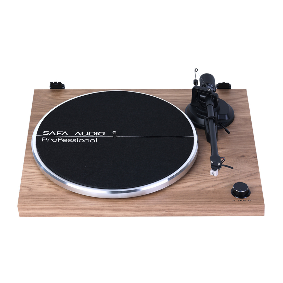 פטיפון מקצועי כולל משדר Bluetooth סאפה SAFA HPH-005M - יבואן רשמי 3 שנות אחריות - צבע אגוז בהיר (Cosy)