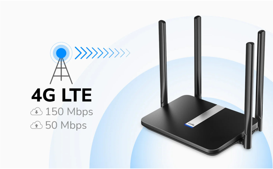 ראוטר נתב סלולרי קודי Cudy 4G LTE AC1200 Dual-Band Wi-Fi LT500