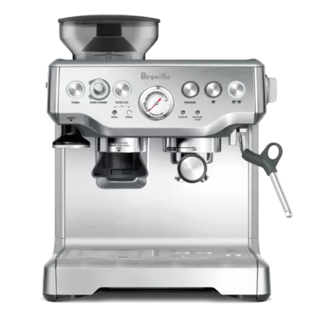 מכונת קפה טוחנת ברוויל Breville Barista Express BES870 - צבע נירוסטה - יבואן רשמי