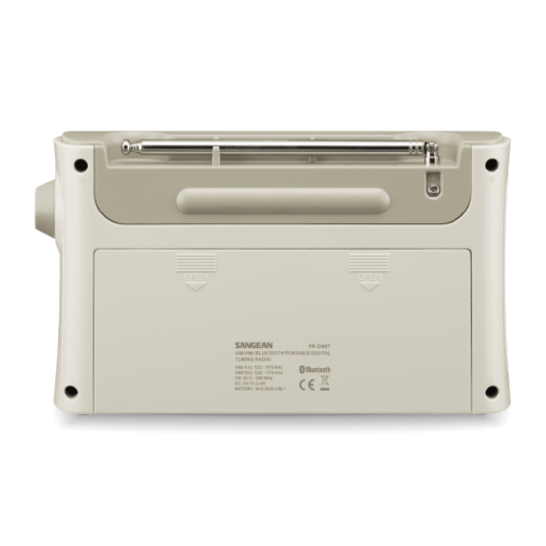 מערכת רדיו דיגיטלי עם בלוטות' סאנג'ין SANGEAN PR-D4BT - שנתיים אחריות יבואן רשמי - צבע קרם פסטל