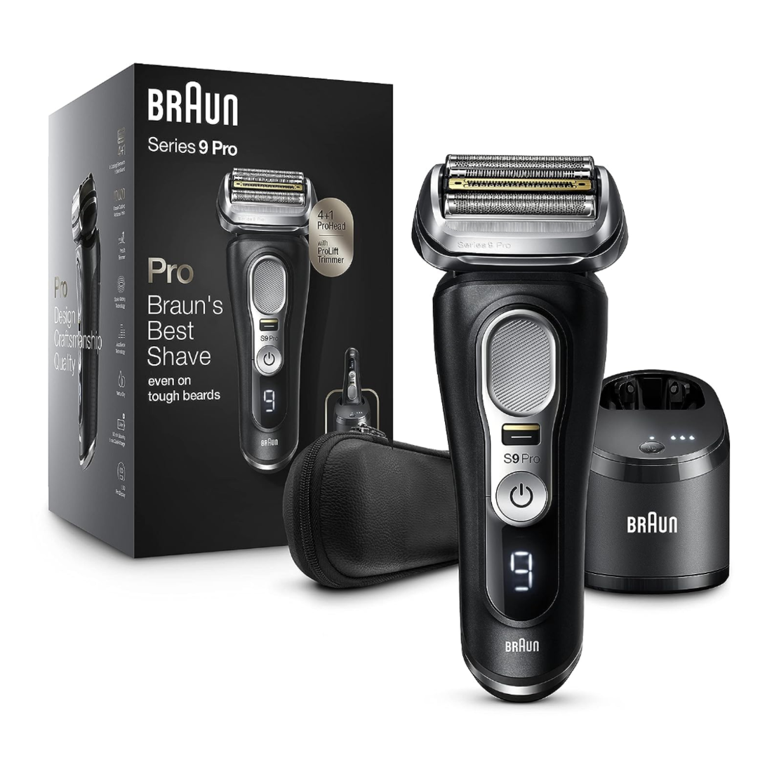 מכונת גילוח סדרה 9 פרו עם מתקן שטיפה בראון Braun Serius 9 Pro 9460CC - שנתיים אחריות!
