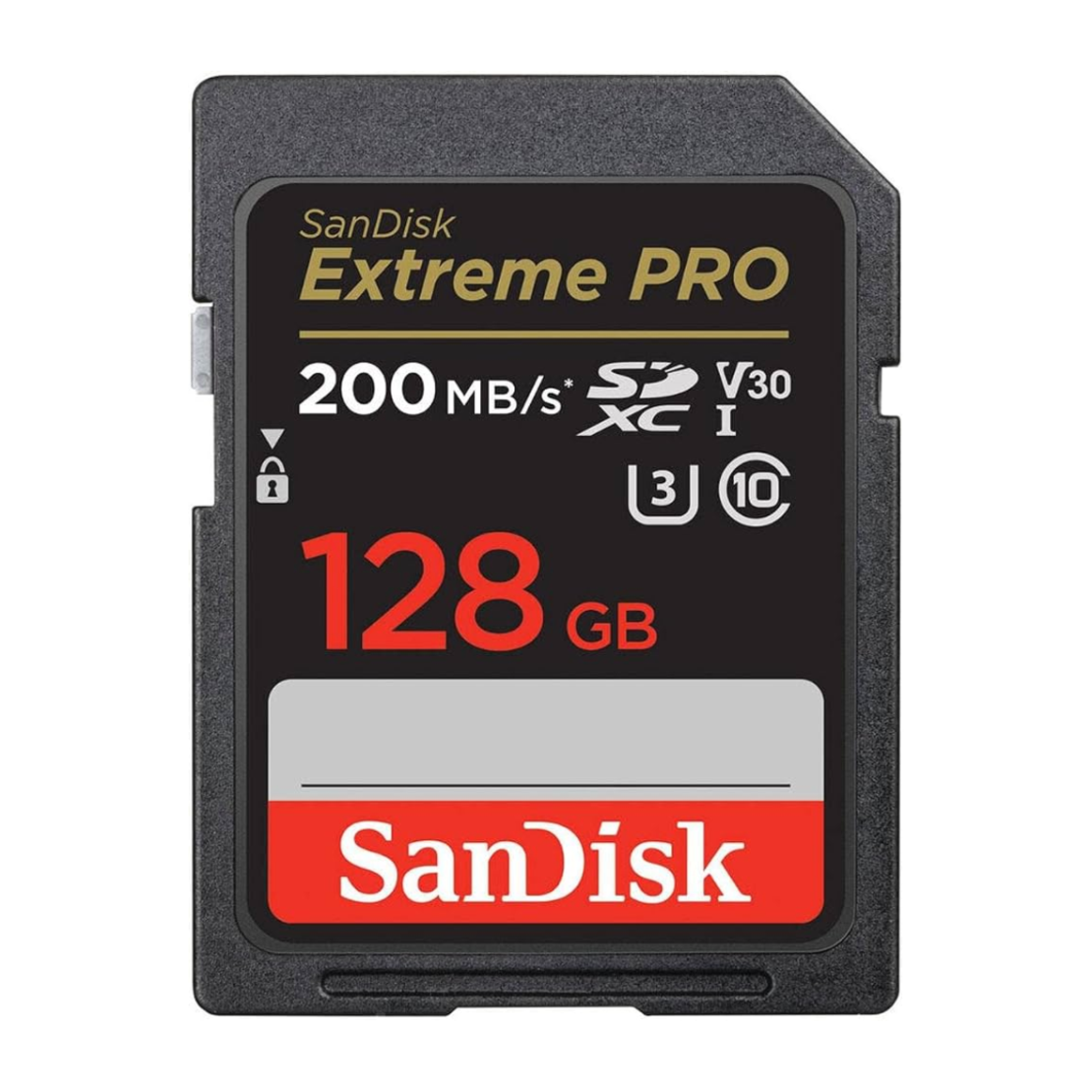 כרטיס זיכרון בנפח 128GB סאנדיסק SanDisk Extreme PRO SDXC UHS-I U3 V30