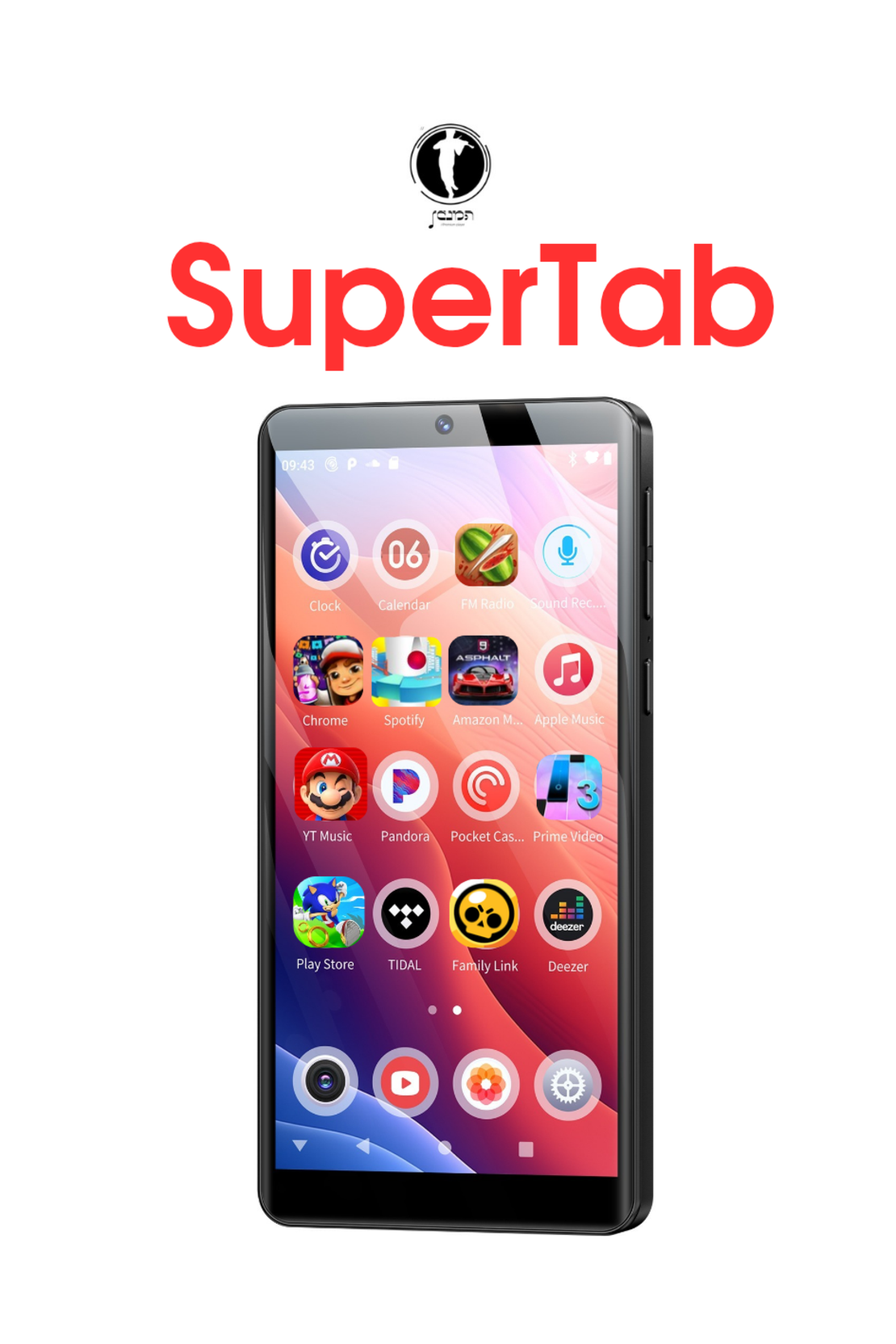 נגן המנגן סופר טאב פרו MP4 Hamenagen Super Tab Pro 128GB 4GB RAM -  כולל 2 מצלמות + משחקים וללא אינטרנט! יבואן רשמי