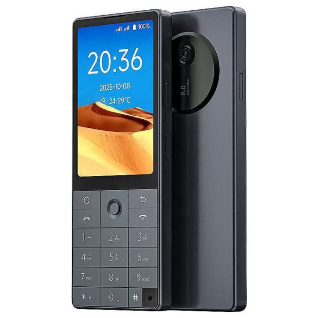 טלפון סלולרי חצי טאצ' תומך כשר שיאומי Xiaomi QIN F25 128GB 6GB RAM 4G VoLTE - תומך ב-2 כרטיסי סים - כולל מגן ובחירת גרסה