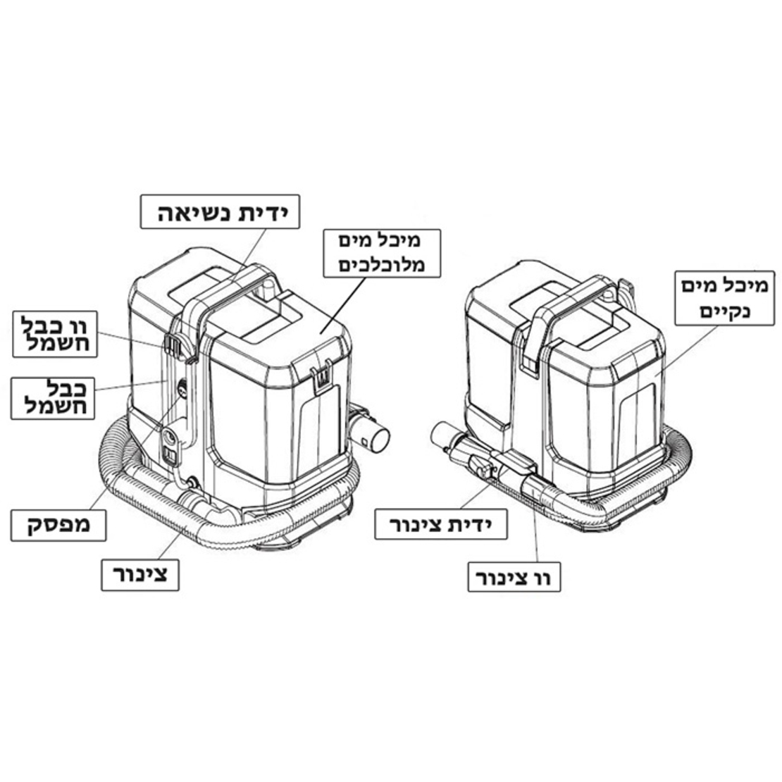 מכשיר לניקוי ושטיפת ריפודים, ספות, שטיחים גולד ליין Gold Line ATL-2330